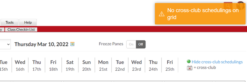 Troubleshooting: Cross Club Booking – ClubReady Support